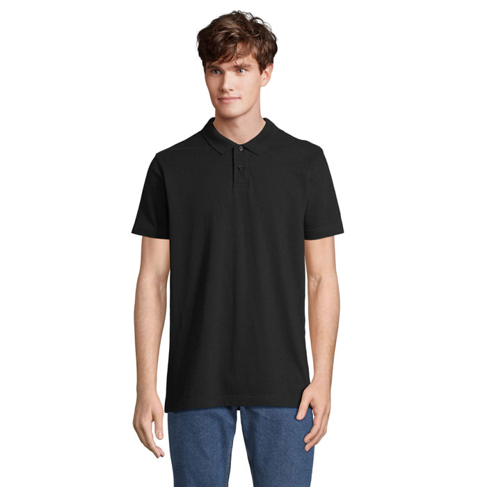 Polo unisexe personnalisé coton PULSE Noir 1